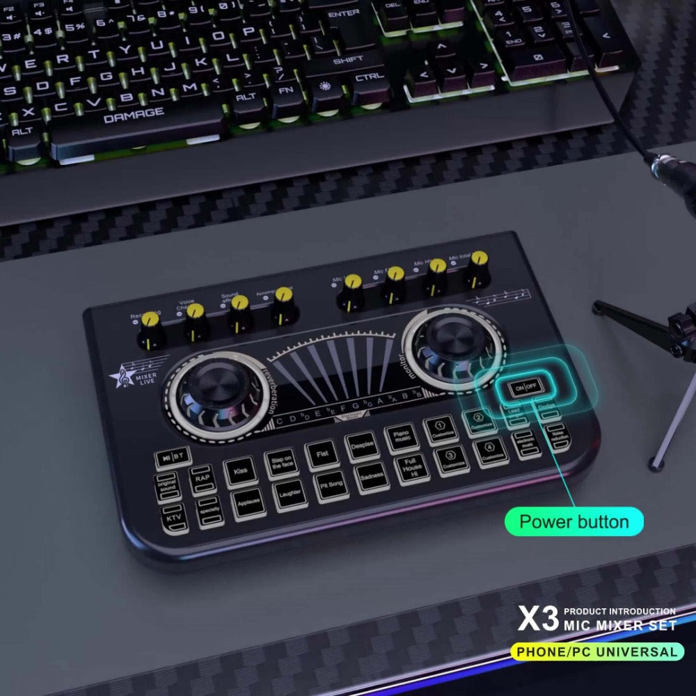 USB Audio Interface, X3 Mono Sound, USB, This, Professional, Mixer for Recording detail image - detail view 11
