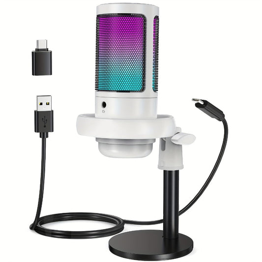 USB RGB Condenser Microphone with Gain shown in the main product view