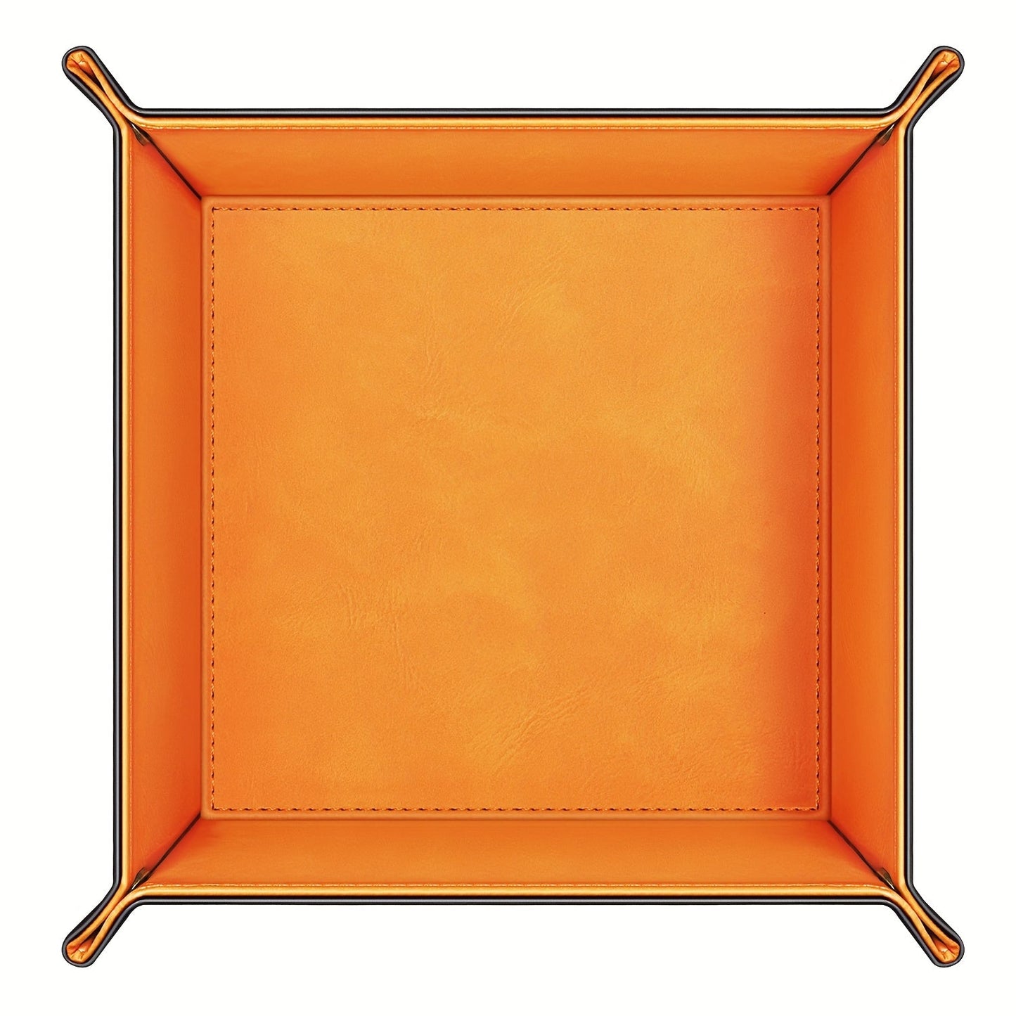 Valet Tray - PU Leather Desktop Organizer Catchall Bedside Nightstand Caddy for Keys - product detail view 13