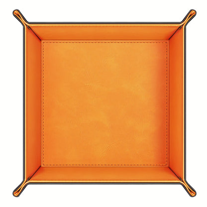 Valet Tray - PU Leather Desktop Organizer Catchall Bedside Nightstand Caddy for Keys - product detail view 13