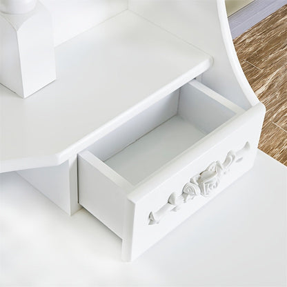 Vanity Table with Solid Wood Construction and 360° Swivel for Bedroom detail image - detail view 7