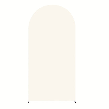 Wedding Arch Cover for 6 ft Round-Top Frames, Polyester Fitted Backdrop in Nine Checkout Colors