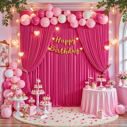 Two-Piece Photography Backdrop Curtain Set, 59 x 118 Inches per Panel, with Rod Pockets and Color Options