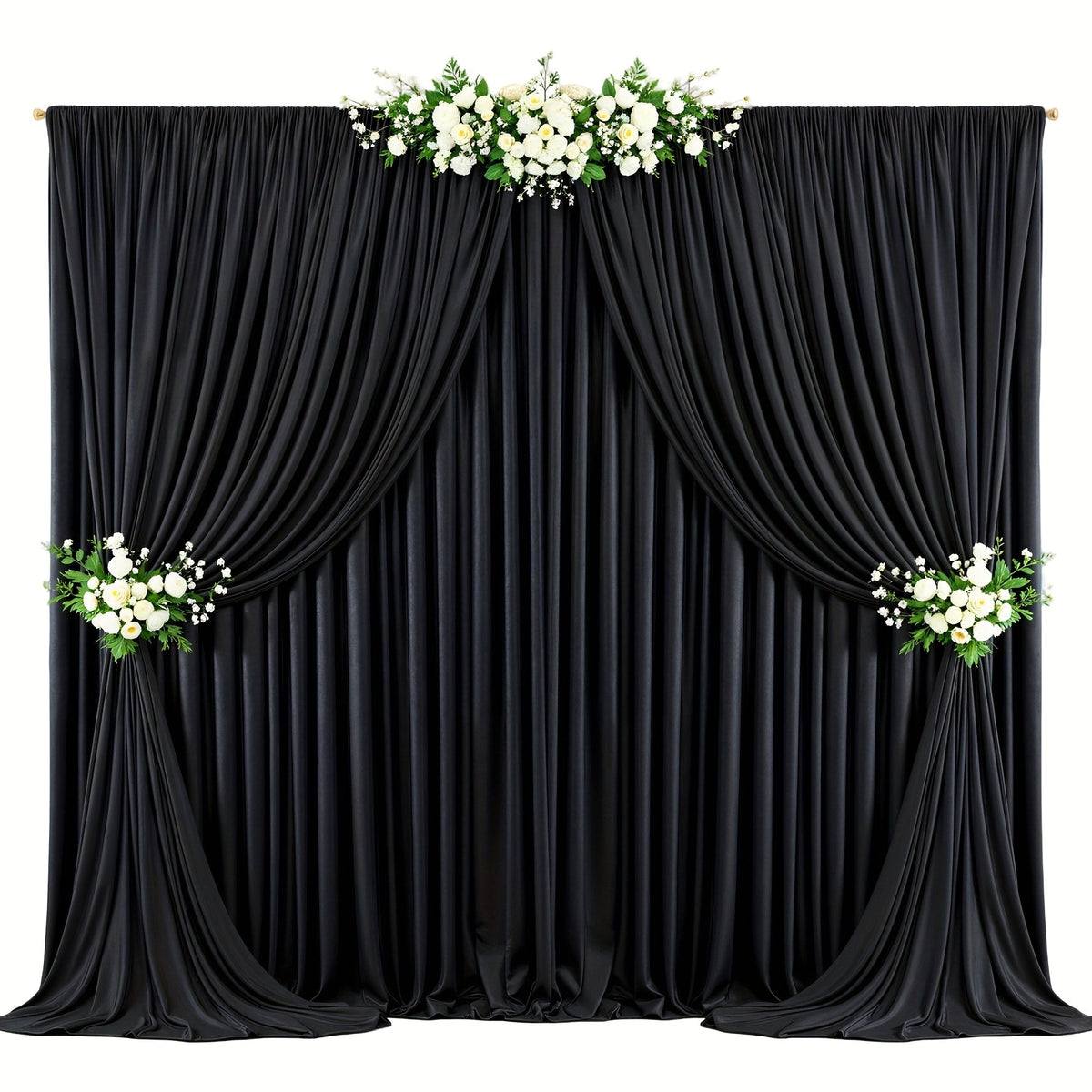 4-Pack 5x10ft Elegant Spandex Photography Backdrop | Wear-Resistant, Wrinkle-Free, Soft & Opaque Party Decoration Banners for Weddings, Birthdays, Stages, Exhibitions & Events