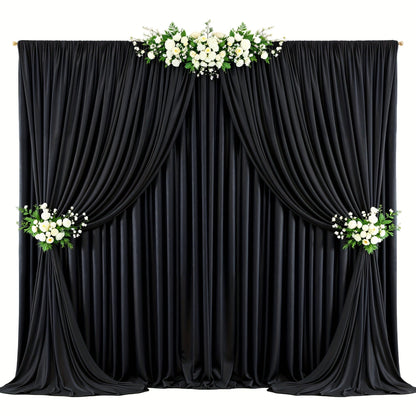 4-Pack 5x10ft Elegant Spandex Photography Backdrop | Wear-Resistant, Wrinkle-Free, Soft & Opaque Party Decoration Banners for Weddings, Birthdays, Stages, Exhibitions & Events