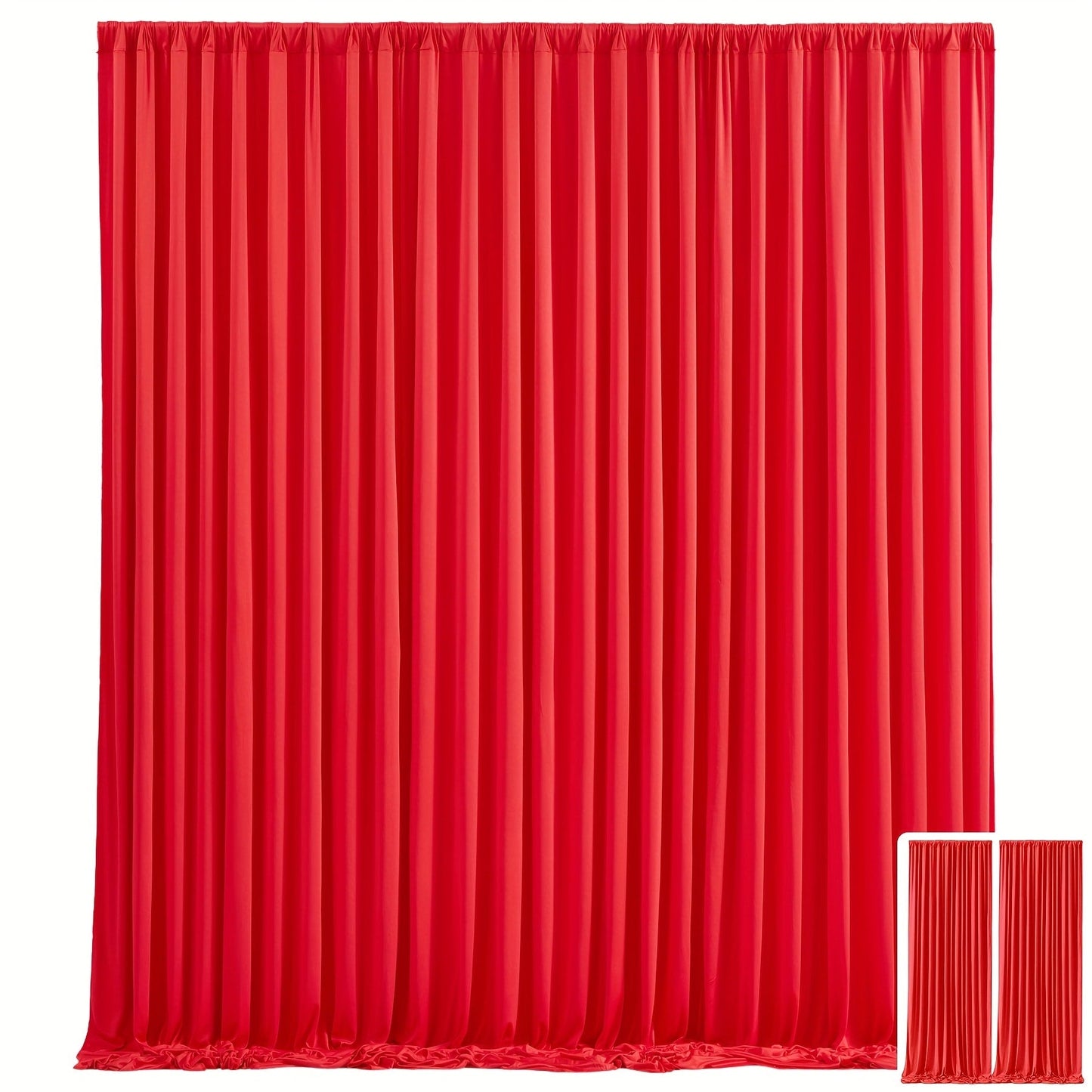 Two-Piece Photography Backdrop Curtain Set with 150 cm Width and 215 cm or 300 cm Height Options