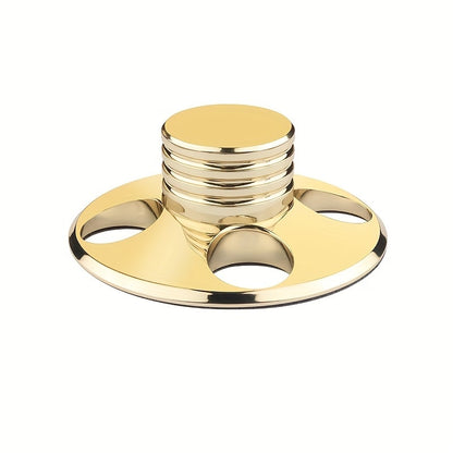 Vinyl Record Weight Stabilizer, 79 mm Metal Turntable Clamp in Solid or Four-Hole Black, Silvery and Golden Options