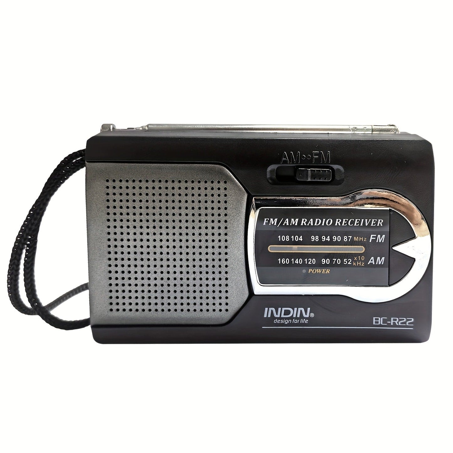 Portable AM FM Shortwave Radio with VFD Display, 21-Inch Antenna Long-Range Reception, AA Battery or DC Powered, Earphone Jack, for Emergency Preparedness Home Travel Seniors Camping