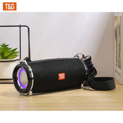 TG192 IPX4 Waterproof Portable Bluetooth Speaker Outdoor 2400mAh Rechargeable Wireless Speaker Color-Changing LED Breathing Light for Camping Picnic Party School Sports Family