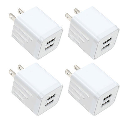 Dual Port USB Wall Charger 2.1A – JOZASHON 5V Cube Power Adapter Charging Block Brick for iPhone 16 15 14 13 12 11 Pro Max SE XS XR X 8 7 6 Plus, Samsung Galaxy, Android Phones (3-8 Pack)