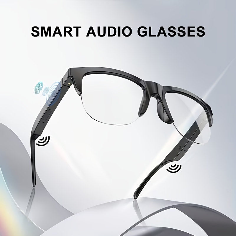 Smart Audio Glasses Wireless Bluetooth Open-Ear Speakers Built-In Mic Hands-Free Calls Music Rechargeable Outdoor Travel UV Protection Sunglasses