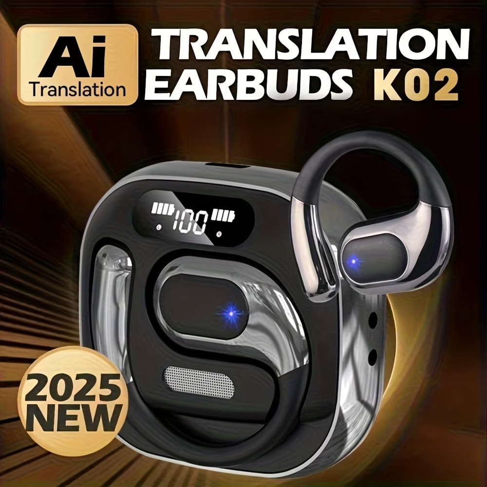 OWS AI Language Translator Earbuds Open Ear, 156 Languages & Accents Real-Time 3-in-1 Translation, Bluetooth 5.1 - Translation Device for Travel, Business & Learning