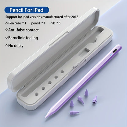 Rechargeable Stylus Pen for Listed 2018–2024 iPad Models with Magnetic Storage, Tilt Response and Four Color Bundles