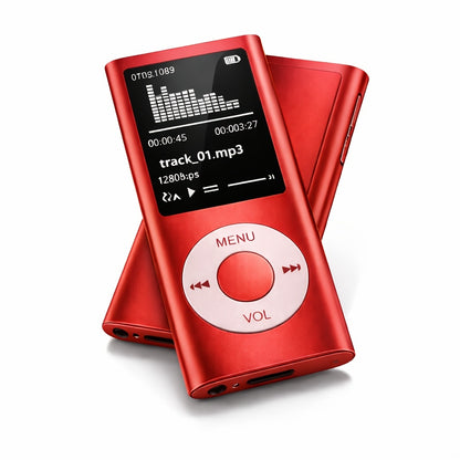 Wired MP3 and MP4 Player with 64GB Card Support, 8-Hour Battery and Six Model Options with Earphones