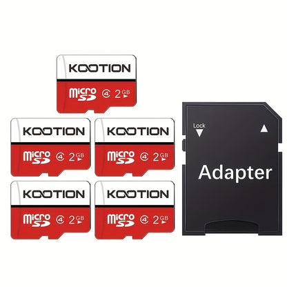 A1 C10 U1 Micro SD Card 5 Pack TF Memory Card 90MB/s High Speed 128MB to 128GB SDXC for Security Camera Drone Dash Cam Smartphone Tablet PC – Red & White Available