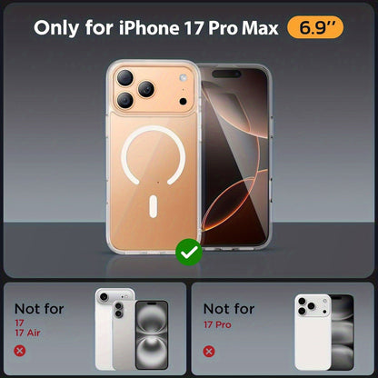 MagSafe iPhone Case with Screen Protector & Camera Lens Protector – N52 Super Magnet Shockproof Clear TPU PC Cover, Anti-Yellow, 3-in-1 Bundle for iPhone 16 16 Plus 16 Pro 16 Pro Max 15 14 13 11