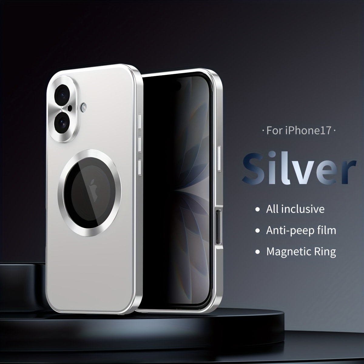 Two-Piece Privacy-Panel Magnetic iPhone Case with Camera Protection in 24 Model and Color Options