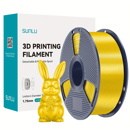 3D Printer Filament SUNLU Silk PLA+ 1.75mm 1kg Reusable Spool in Blue, Bronze, Yellow, Purple or Brass