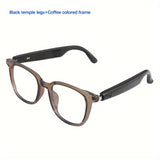 Black temples + brown frame