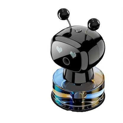 Car Air Freshener Auto Spray Robot Design USB Rechargeable – AI Expression Display, 4-Level Fragrance Control, Vent Clip Diffuser | 4 Colors & Scents | Gift for Car Lovers Men Women