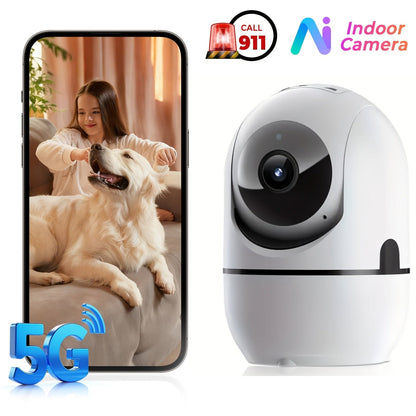 Security Camera 4MP Indoor Model with Dual-Band WiFi, 360 Pan-Tilt, Color Night Vision and Two-Way Audio