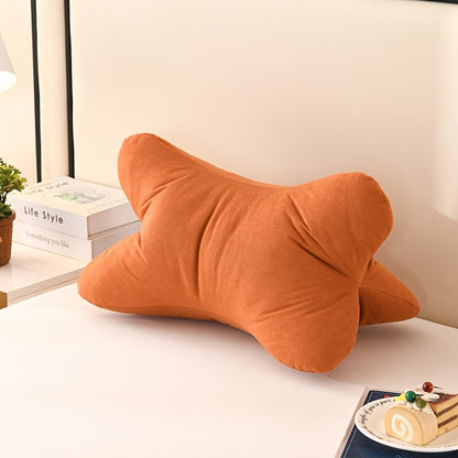 Triangular Lumbar Support Pillow Chenille, Breathable Back Cushion with Hidden Zipper for Office Chair Sofa Bed