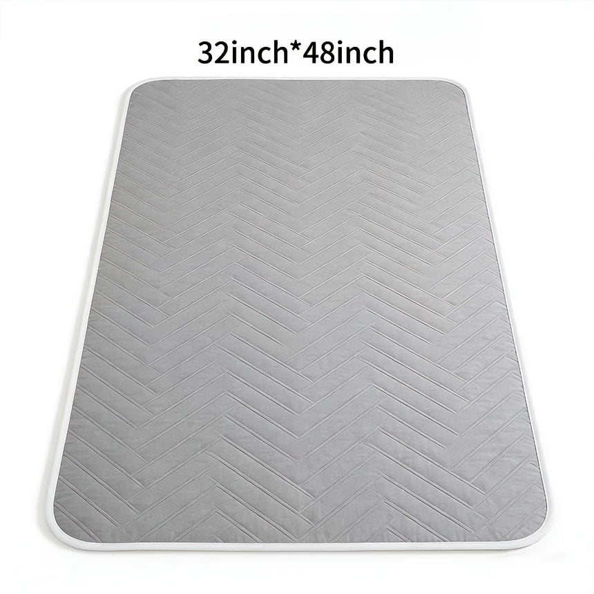 Gray Flat Mattress Protector Pad in Twin, Full, Queen or King Dimension-Labeled Checkout Options