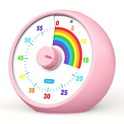 Visual Countdown Timer 60 Minute – Silent Operation Time Management Clock for Classroom, Office, Kitchen & Desktop, Multiple Colors Available
