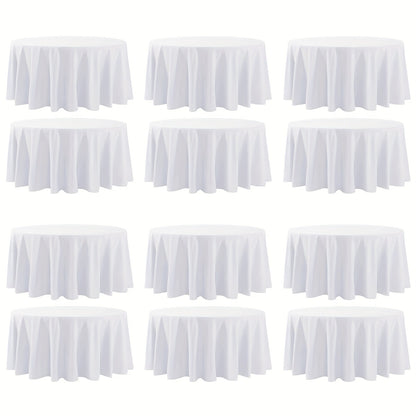 120-Inch Round Tablecloth Multipacks in Black or White with Six-, Twelve- or Eighteen-Piece Options