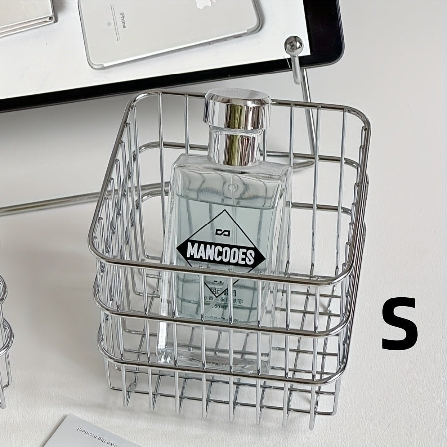 Storage Basket Open Weave Organizer – Multi-Purpose Woven Bin for Bathroom Shelf Kitchen Desk Bedroom Home Organization Sturdy Sleek Design
