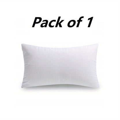 White Pillow Inserts in Square or Lumbar Sizes with Single, Three, Five, Sixteen or Twenty-Piece Packs