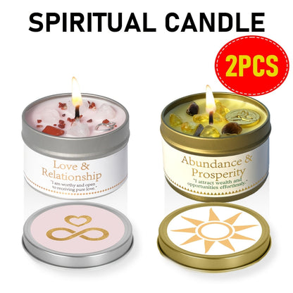 3oz Decorative Tin Candle or Two-Piece Crystal and Guidance Card Set with Multiple Label Pairings