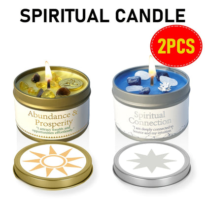 3oz Decorative Tin Candle or Two-Piece Crystal and Guidance Card Set with Multiple Label Pairings