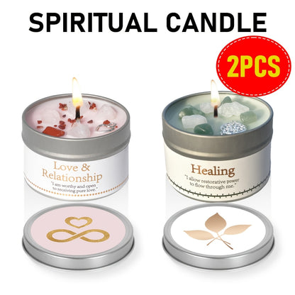 3oz Decorative Tin Candle or Two-Piece Crystal and Guidance Card Set with Multiple Label Pairings