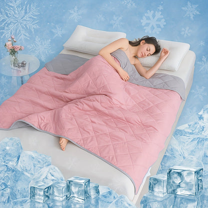 Solid-Color Double-Sided Summer Blanket in Six Colors with 28 Metric-Inch Size Combinations