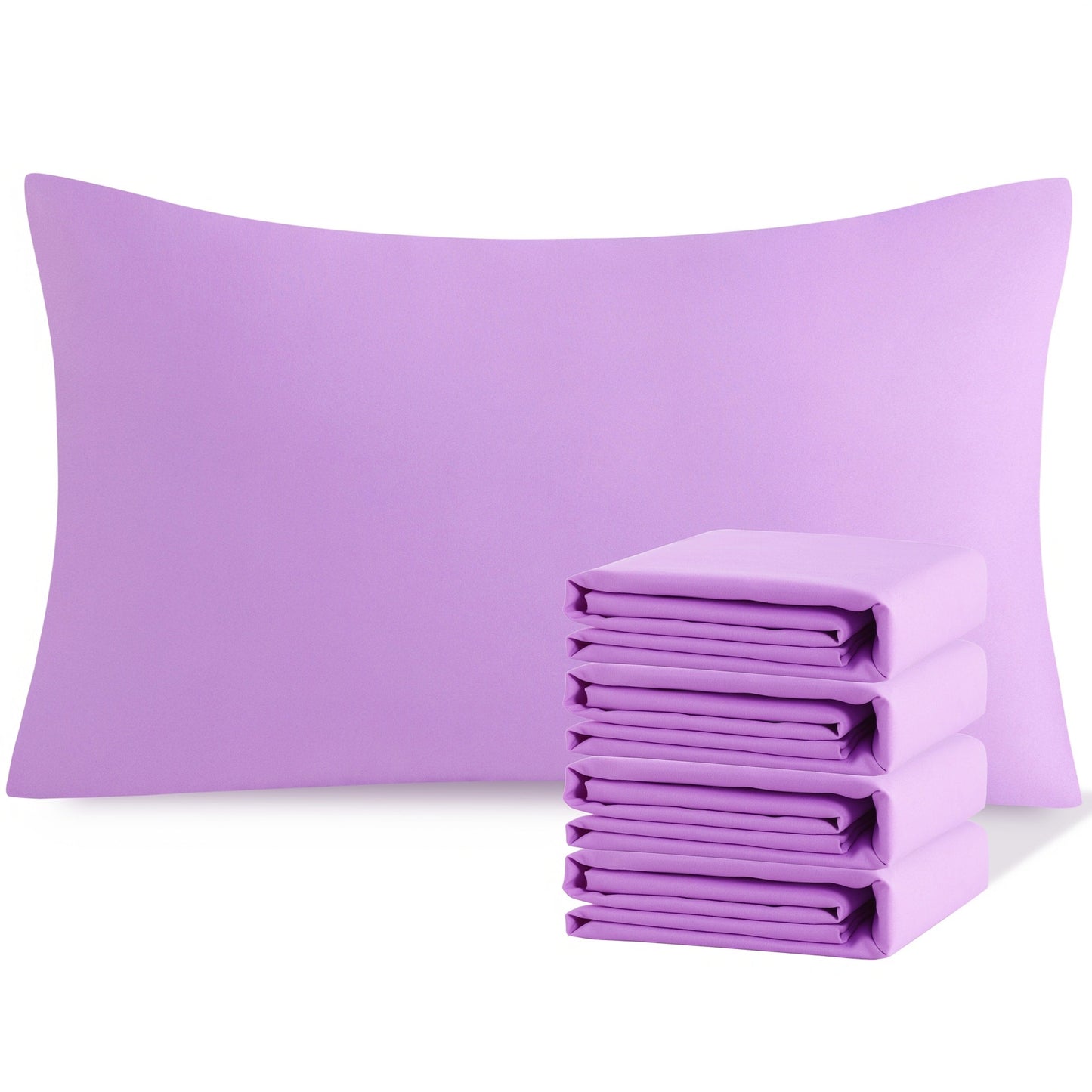 Four-Pack Queen Pillowcase Set in 32 Solid Colors with 20 x 30-Inch Size and Envelope Closure