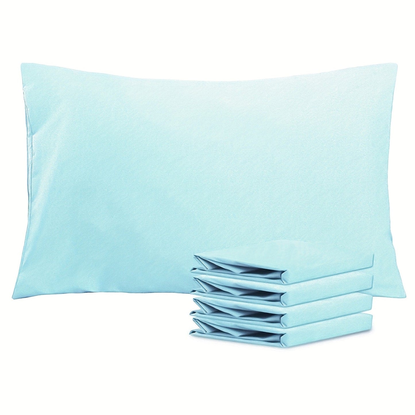 Four-Pack Queen Pillowcase Set in 32 Solid Colors with 20 x 30-Inch Size and Envelope Closure
