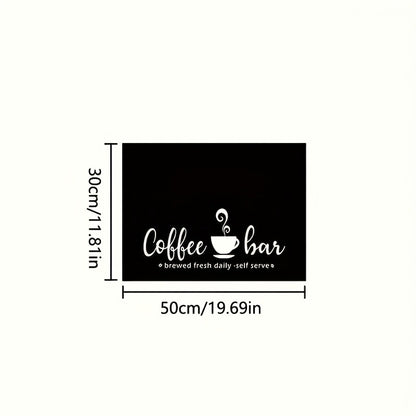 Kitchen Mat, Bohemian Coffee Bar Counter Pad in Five Sizes with Absorbent Fabric and Machine-Wash Care
