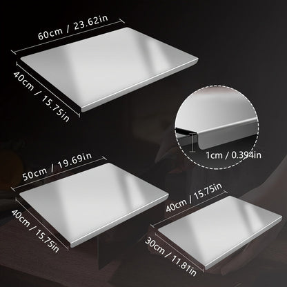 Stainless Steel Cutting Board & Rolling Pastry Board – Non-Slip Kitchen Prep Mat with Butcher Block Surface