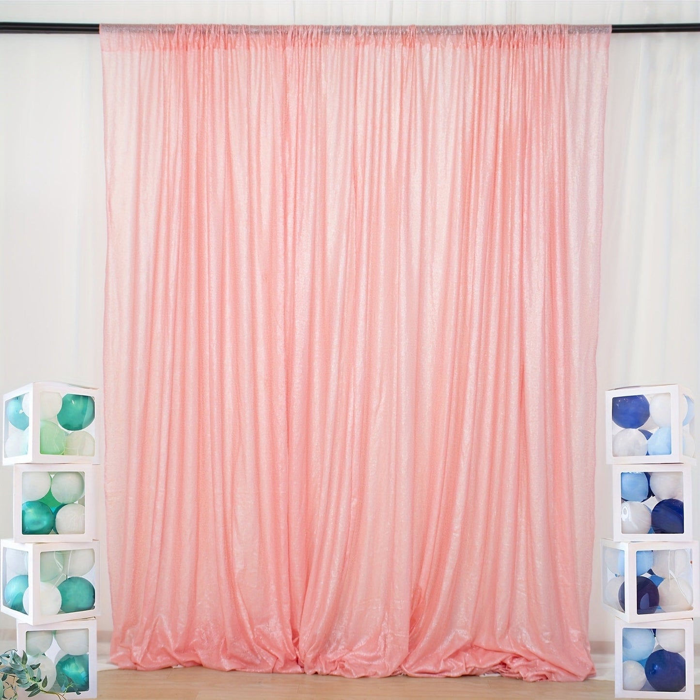 Sequin Backdrop Curtain for Party Wedding - 4x8ft Shimmering Glitter Curtain for Birthday Photo Booth Stage Decoration, Easy Hang, Multi-Color