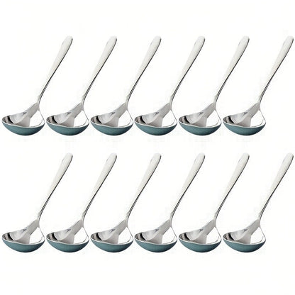 304 Stainless Steel Long Handle Soup Spoons Set | Hot Pot Spoon for Soup Porridge Restaurant Kitchen