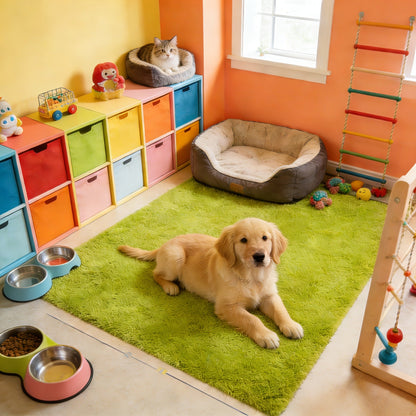 Area Rug Faux-Fur Tufted Collection at 650 g/m² with 22 Colors and Ten Retained Size Listings