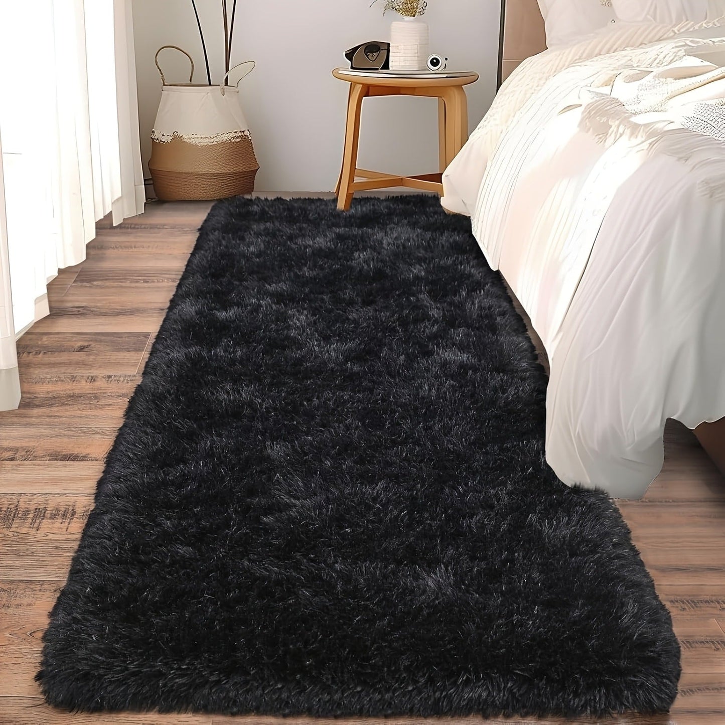 Area Rug Fluffy Tie-Dye Machine-Woven Mat at 1000 g/m² in Eight Colors and Three Indoor Sizes