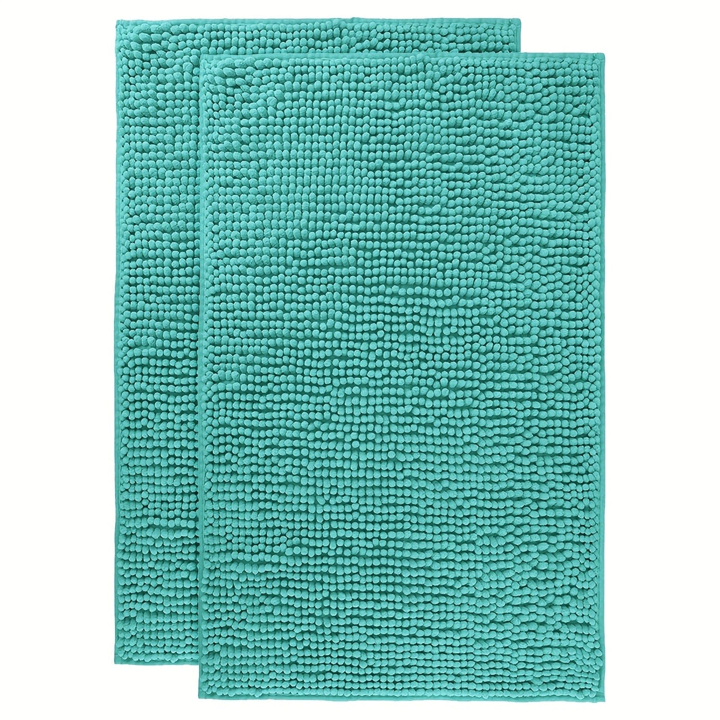 Chenille Bath Rug Extra Thick Soft Absorbent Non-Slip Bathroom Mat Machine Washable, Multiple Sizes & Colors