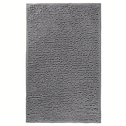 Chenille Bath Rug Extra Thick Soft Absorbent Non-Slip Bathroom Mat Machine Washable, Multiple Sizes & Colors