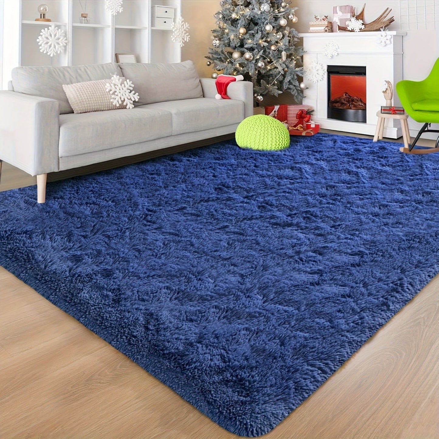 Shaggy Area Rug Soft Plush Fuzzy Carpet Non-Slip Tie-Dye Design for Bedroom Living Room Nursery Dorm — Pet Friendly Machine Washable Multiple Sizes & Colors