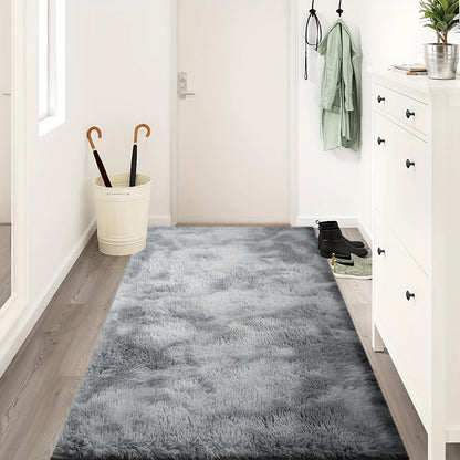 Shaggy Area Rug Soft Plush Fuzzy Carpet Non-Slip Tie-Dye Design for Bedroom Living Room Nursery Dorm — Pet Friendly Machine Washable Multiple Sizes & Colors