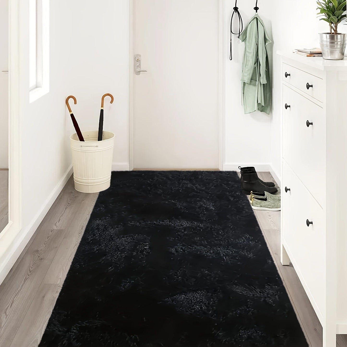 Shaggy Area Rug Soft Plush Fuzzy Carpet Non-Slip Tie-Dye Design for Bedroom Living Room Nursery Dorm — Pet Friendly Machine Washable Multiple Sizes & Colors