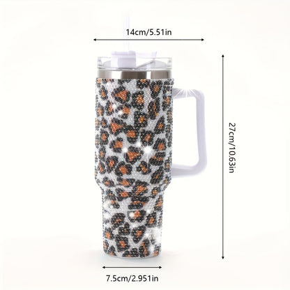 Insulated Tumbler 40oz All-Over Rhinestone Stainless Steel in Fifteen Retained Color Options