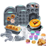 83-piece silicone cake mold set B-light gray